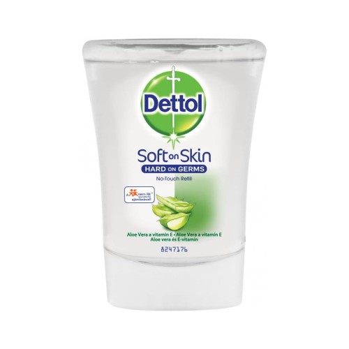 5997321780344-1 Dettol Antybakteryjne mydło w płynie wkład do bezdotykowego aplikatora Aloes i Witamina E 250ml (P1)