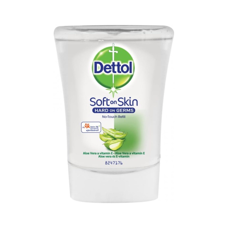 5997321780344-1 Dettol Antybakteryjne mydło w płynie wkład do bezdotykowego aplikatora Aloes i Witamina E 250ml (P1)
