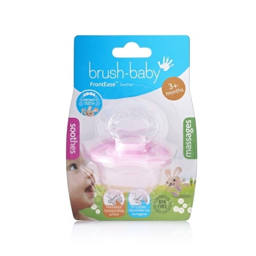 Gryzak do zębów przednich Brush-Baby dla dzieci od 3 miesiąca rozowy.jpeg