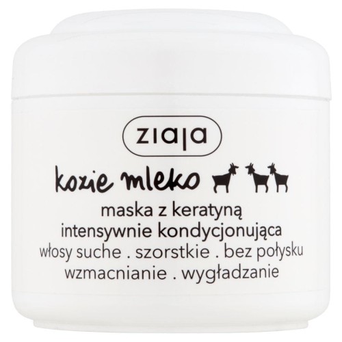 5901887032588-1 Ziaja Kozie Mleko maska do włosów intensywnie kondycjonująca z keratyną włosy szorstkie bez połysku 200ml (P1)
