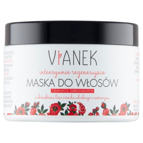 5902249011036-1 VIANEK Intensywnie regenerująca maska do włosów ciemnych, farbowanych 150ml (P1)