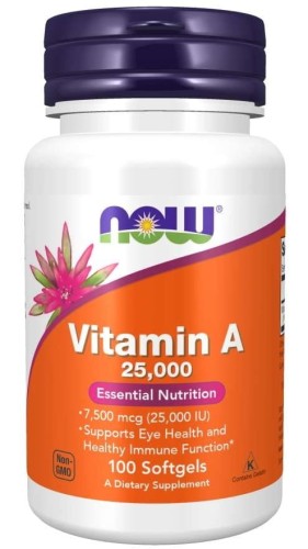 6482 Witamina A 25000 IU (100 kaps.)