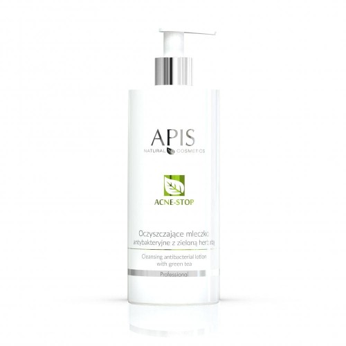 5901810001018-1 Apis Acne-Stop oczyszczające mleczko antybakteryjne z zieloną herbatą 500ml (P1)