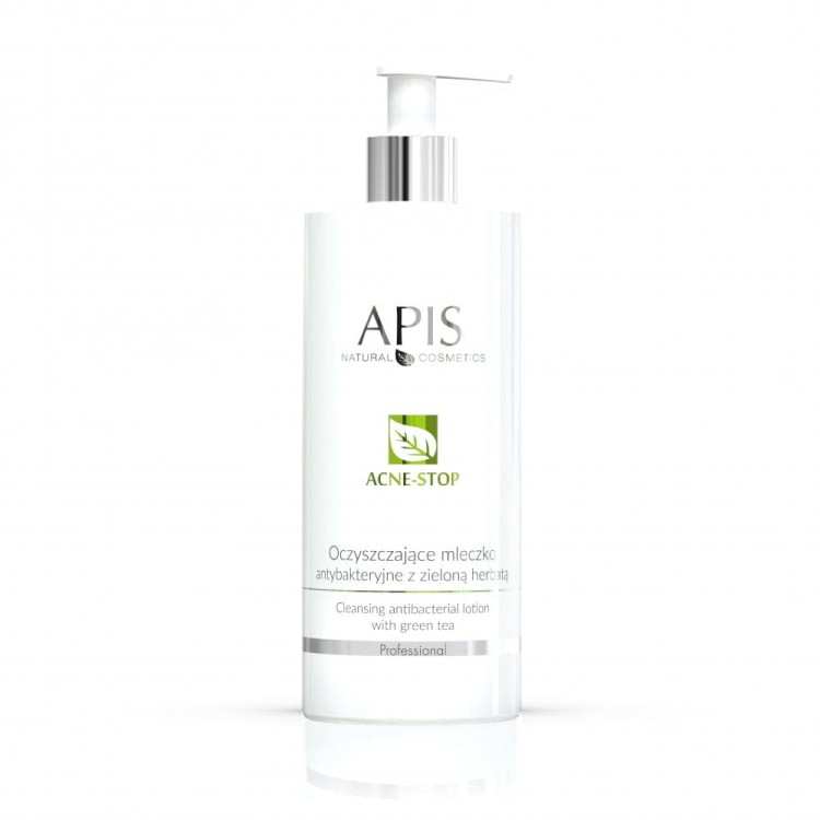 5901810001018-1 Apis Acne-Stop oczyszczające mleczko antybakteryjne z zieloną herbatą 500ml (P1)