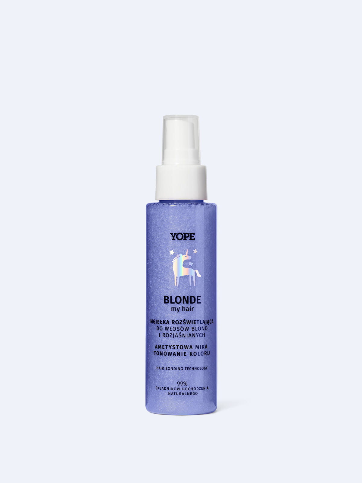 YOPE Mgiełka rozświetlająca BLONDE my HAIR do włosów blond i rozjaśnianych ametyst 100ml