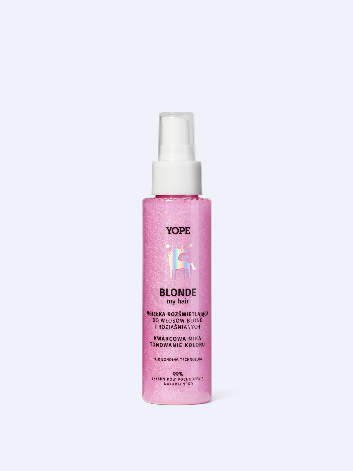 YOPE Mgiełka rozświetlająca BLONDE my HAIR do włosów blond i rozjaśnianych kwarcowa mika 100ml  term waz 06/2026