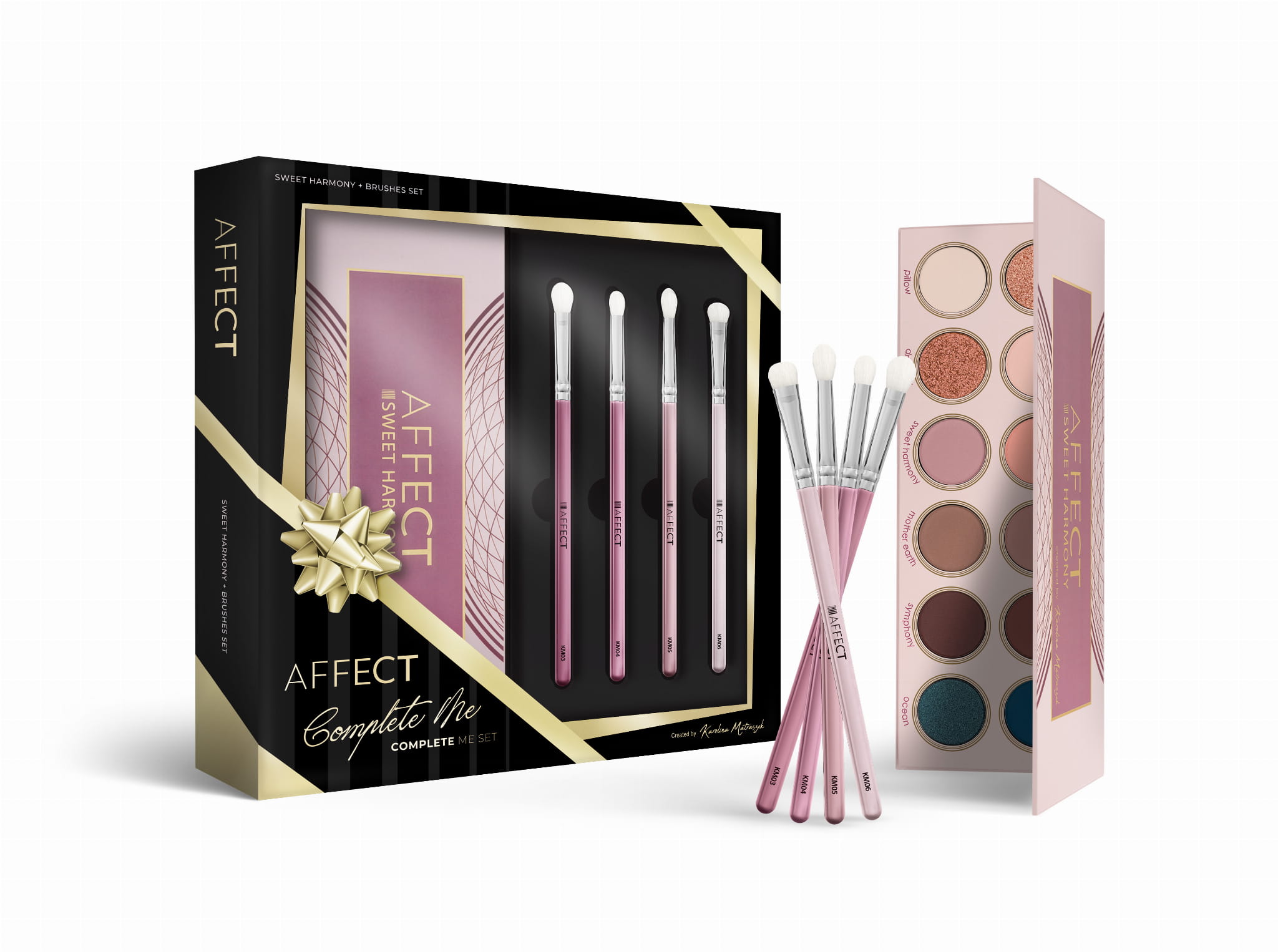AFFECT Complete Me ZESTAW paleta Sweet Harmony + pędzle 4 szt.
