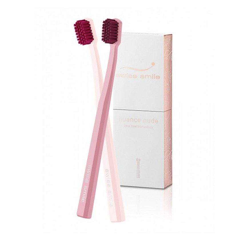 SWISS SMILE NUANCE NUDE SET  - ZESTAW dwóch ultra miękkich szczoteczek do zębów